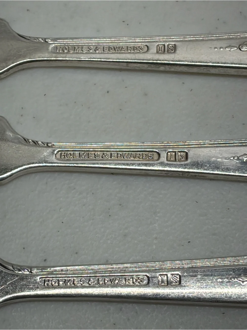 Holmes & Edwards Youth Pattern Inlaid Silverplated Butter Spreaders Set of 8